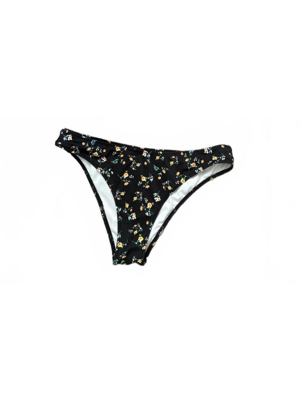 Shade & Shore Black/Yellow Bikini Bottoms  M